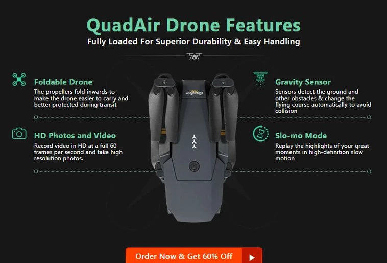 quadair drone weight